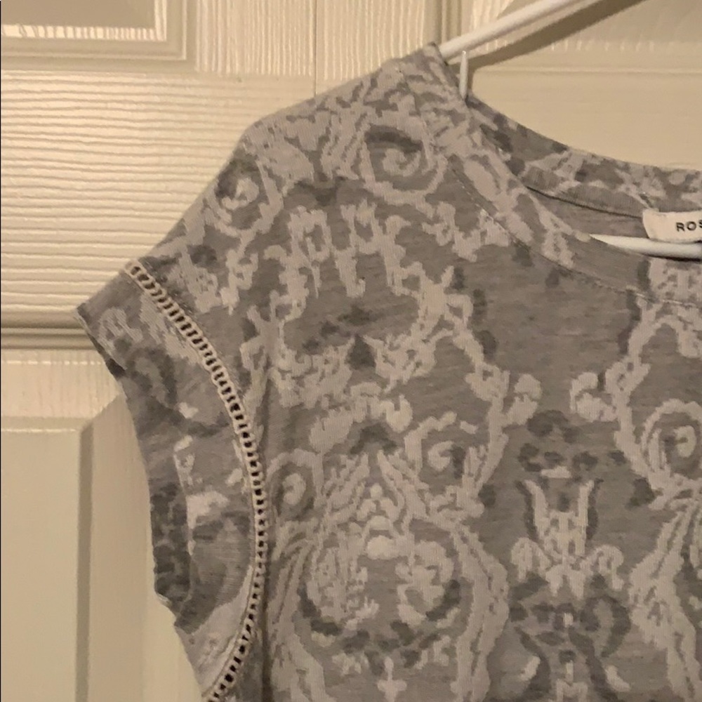 Rose + Olive Patterned Tee - Picture 3 of 3